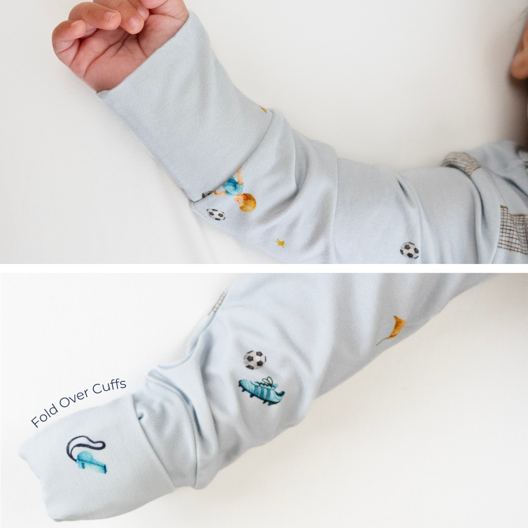 Footless Zipper Sleeper - Go, Team!