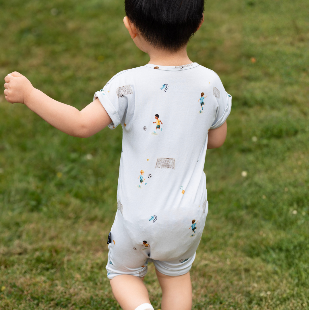 S/S Shortall Romper - Go, Team!