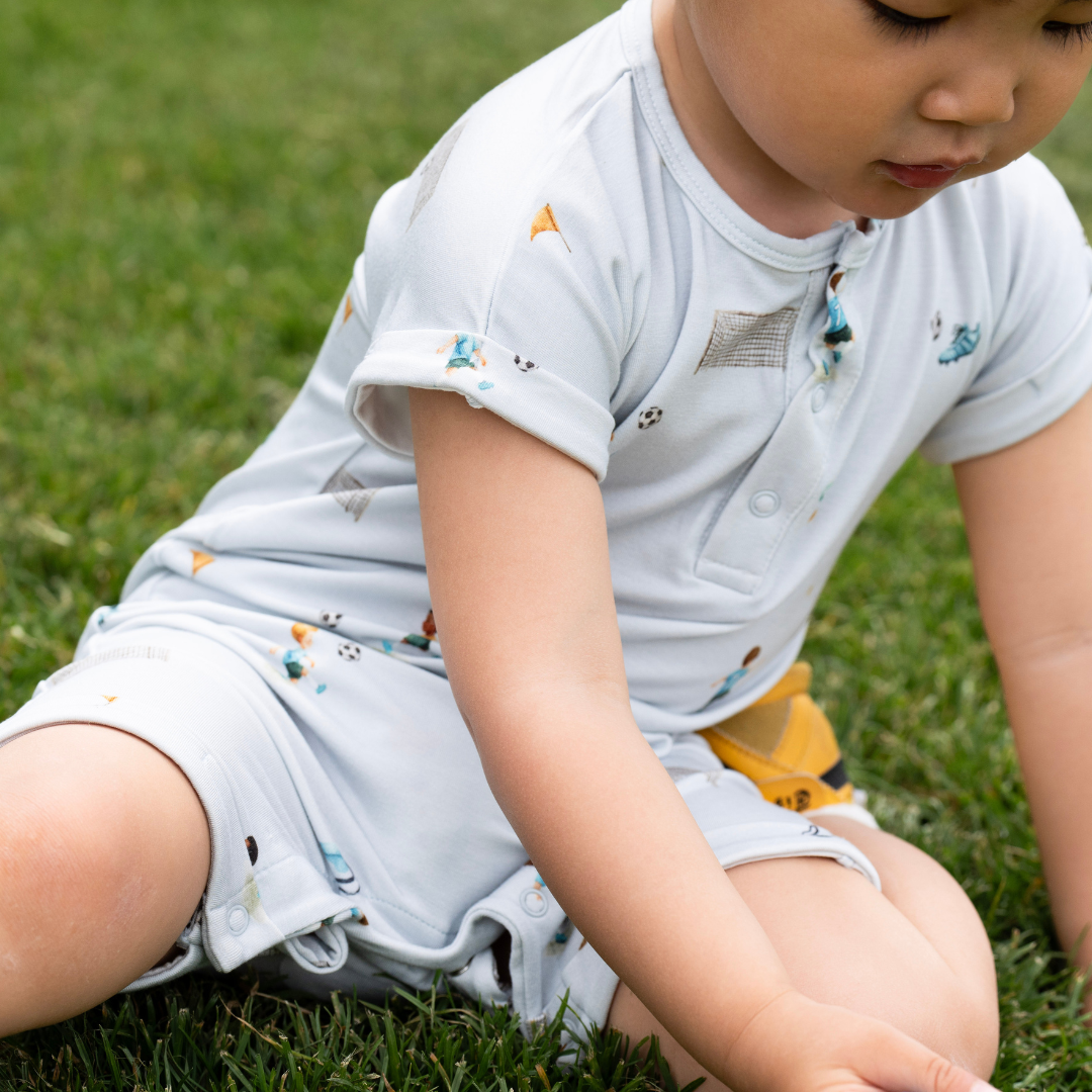 S/S Shortall Romper - Go, Team!