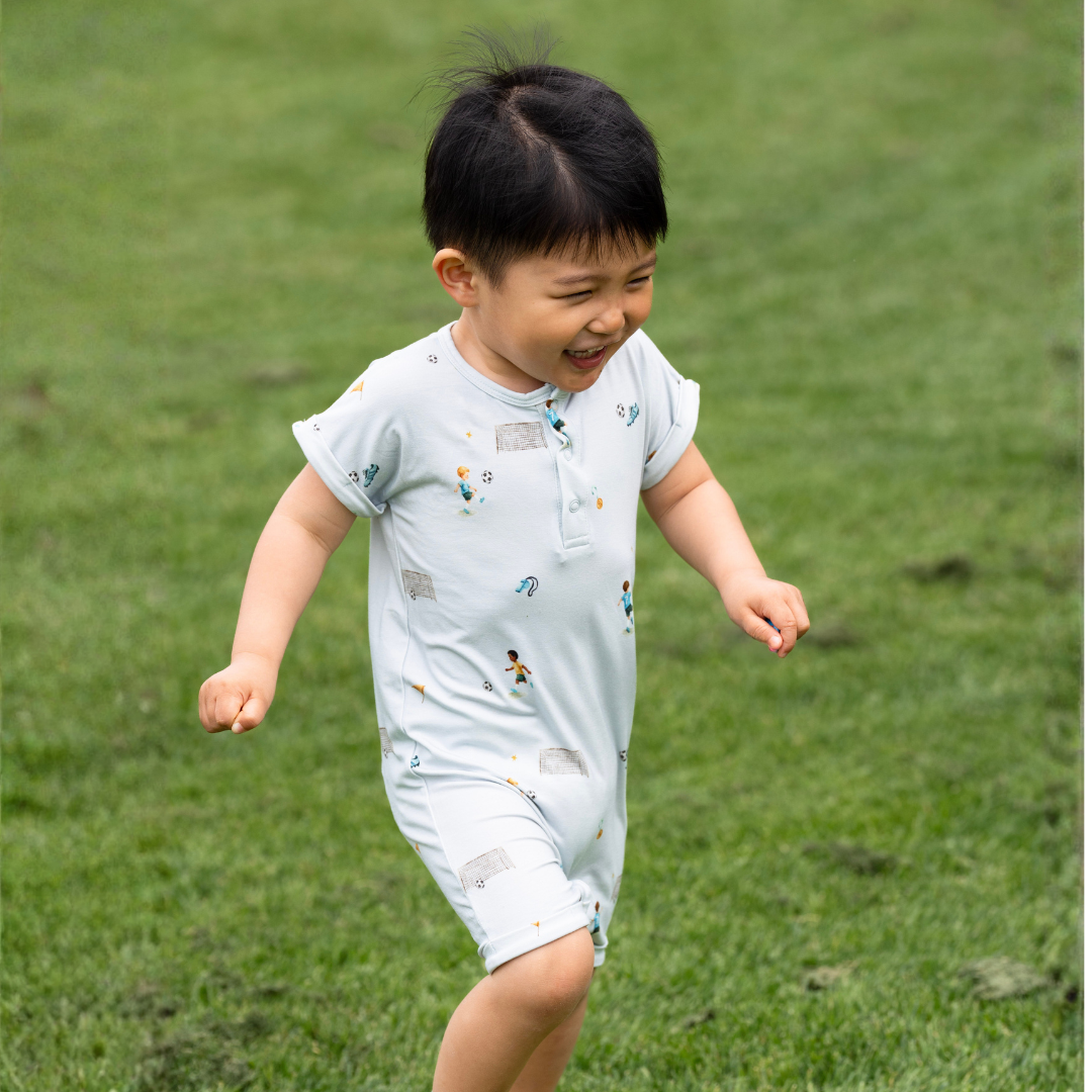 S/S Shortall Romper - Go, Team!