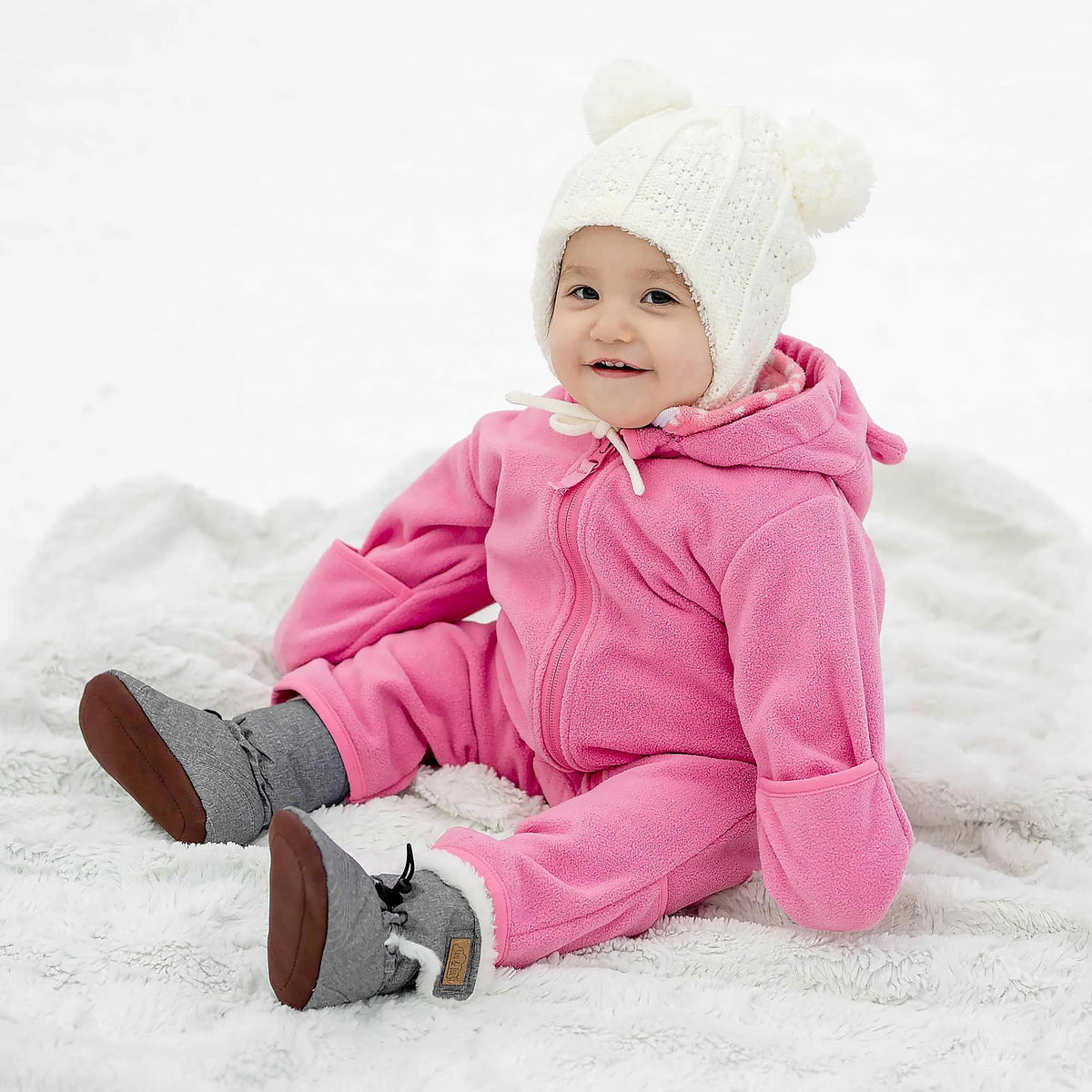 Jan & Jul Stay-Put Winter Booties - Heather Grey