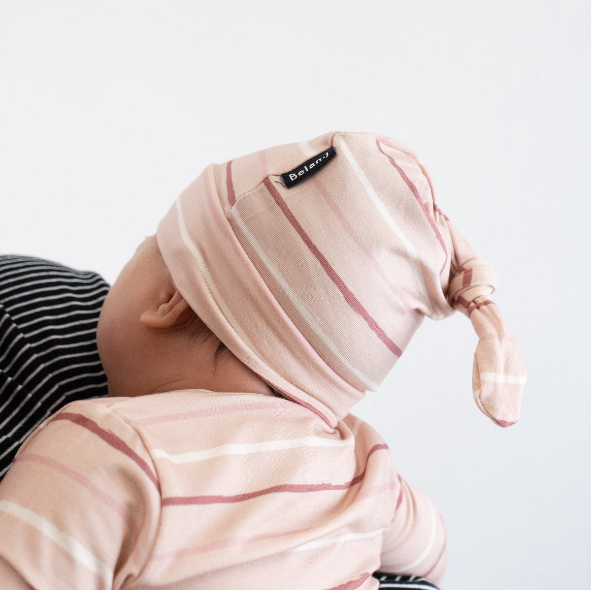 Knotted Hat - Pink Stripes