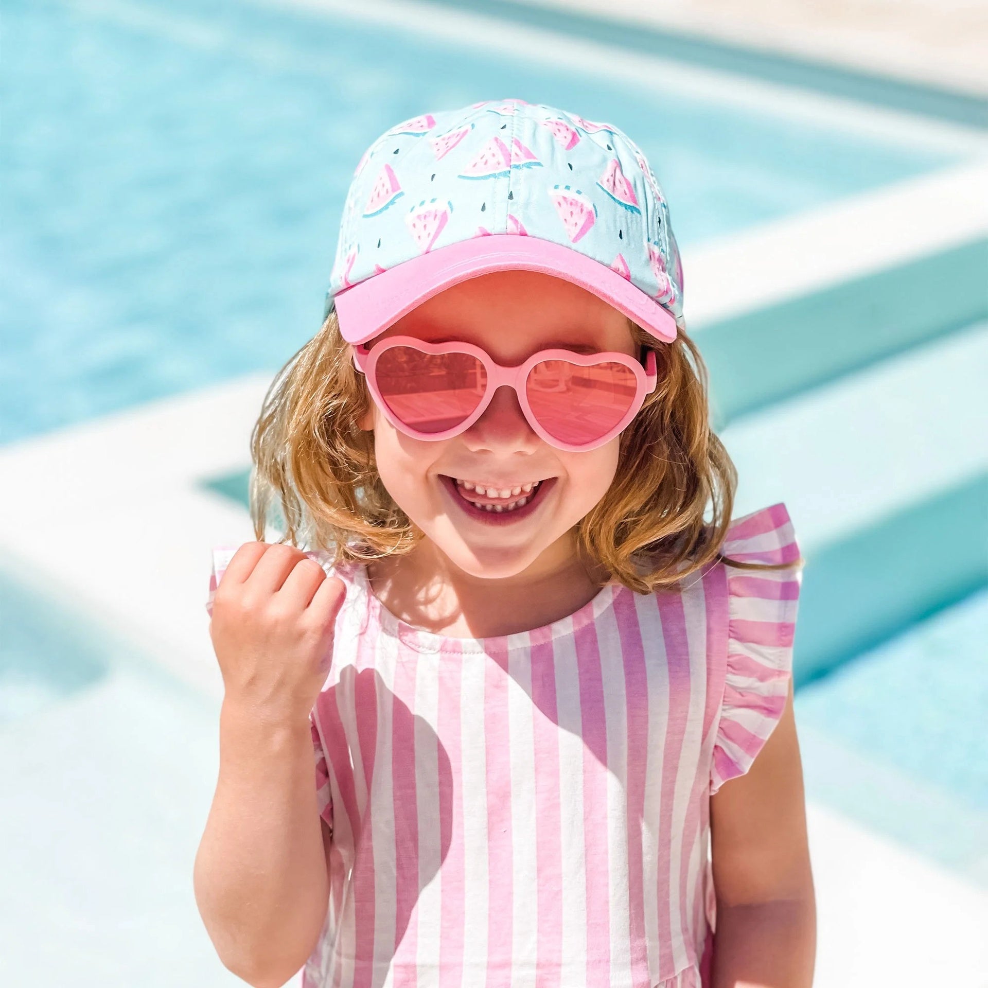 Jan & Jul Heart Sunglasses - Peachy Pink