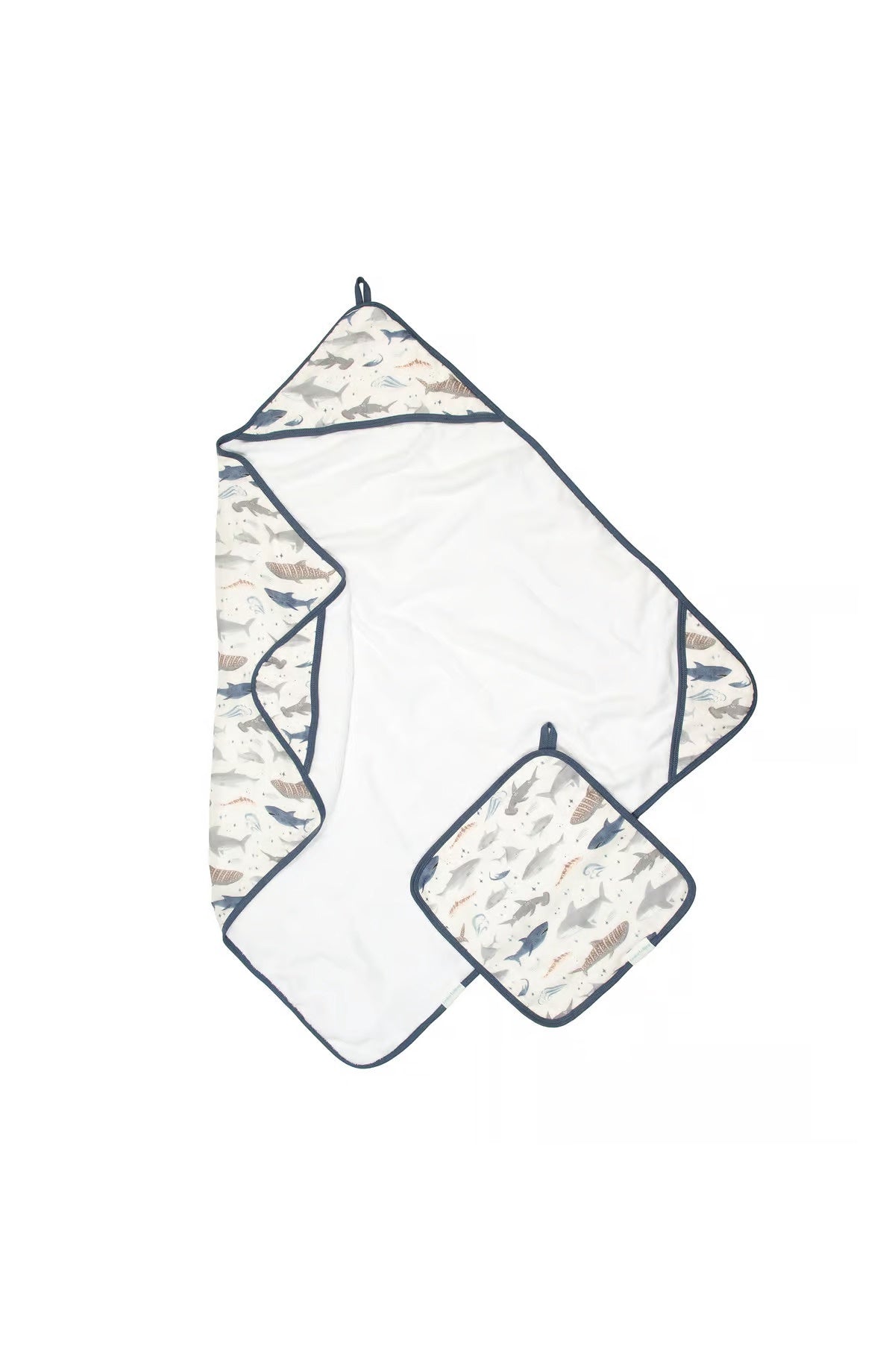 Loulou Lollipop Hooded Towel Set - Sharks