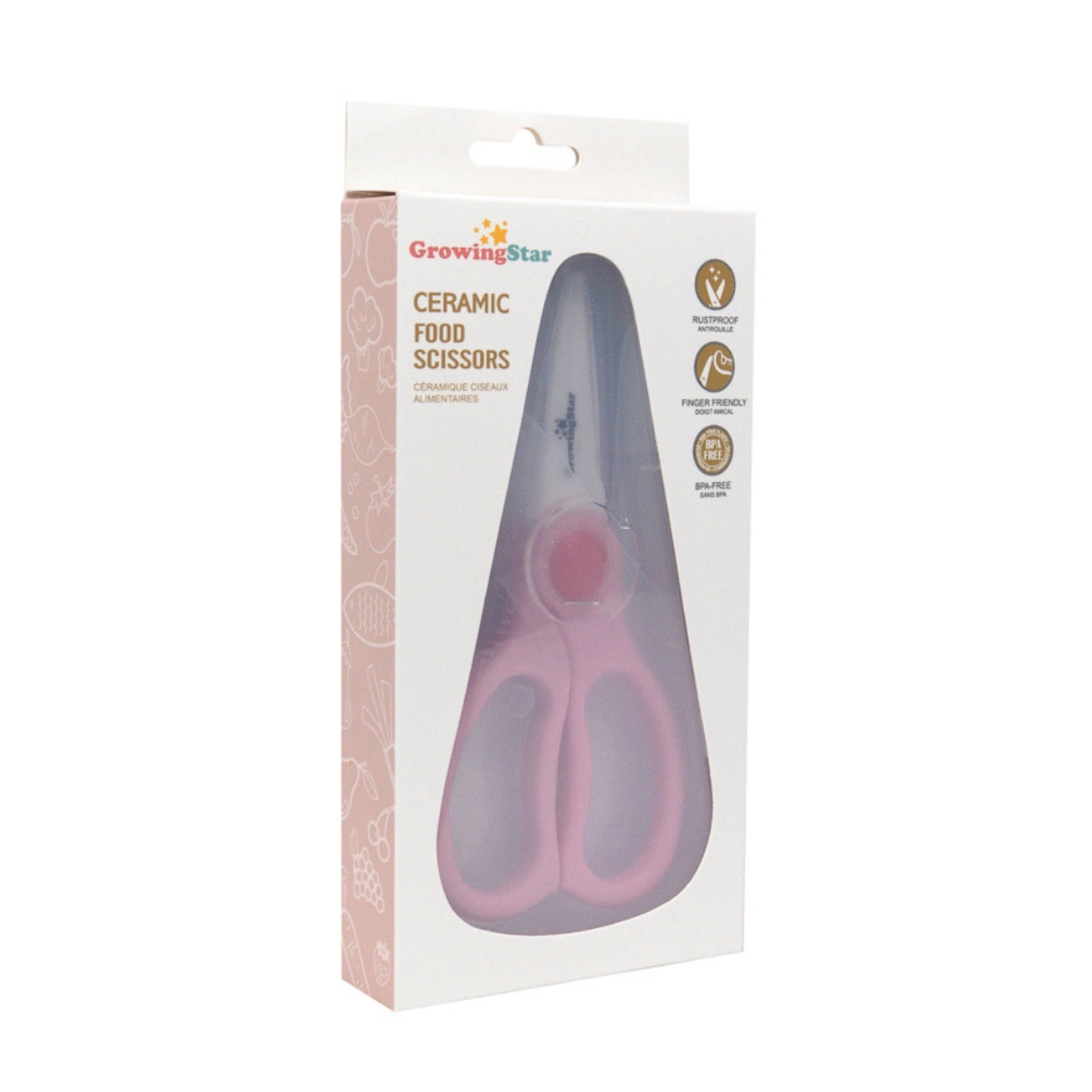 Growing Star Ceramic Scissors - Pink