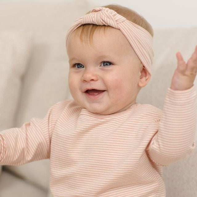 Quincy Mae Knotted Headband - Micro Melon Stripe
