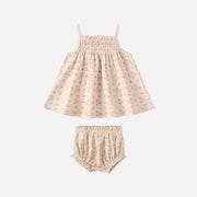 Quincy Mae Smocked Tank + Bloomer Set - Strawberries