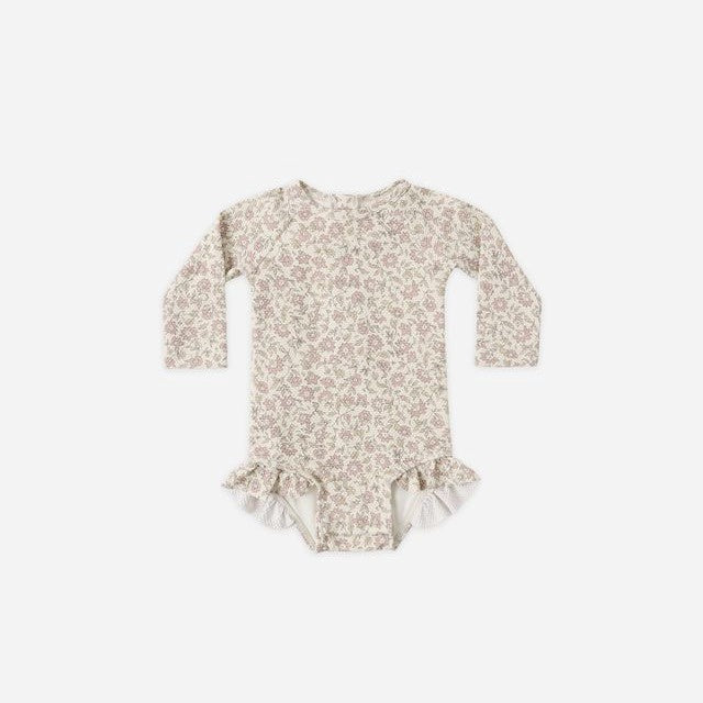 Quincy Mae Olivia Rashguard One-Piece - Dahlia