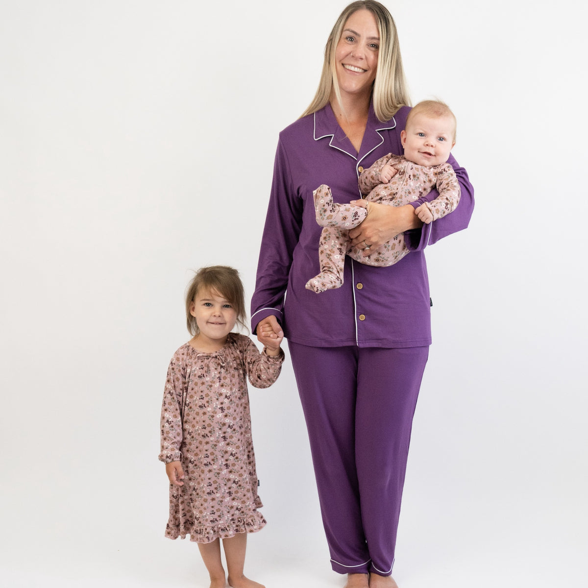 Women's Classic L/S PJ Set - Deep Plum