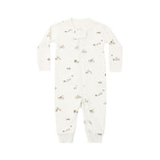 Quincy Mae Long Sleeve Zip Sleeper - Bunnies