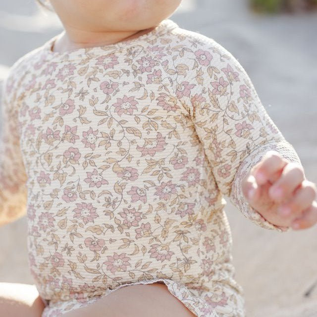 Quincy Mae Olivia Rashguard One-Piece - Dahlia