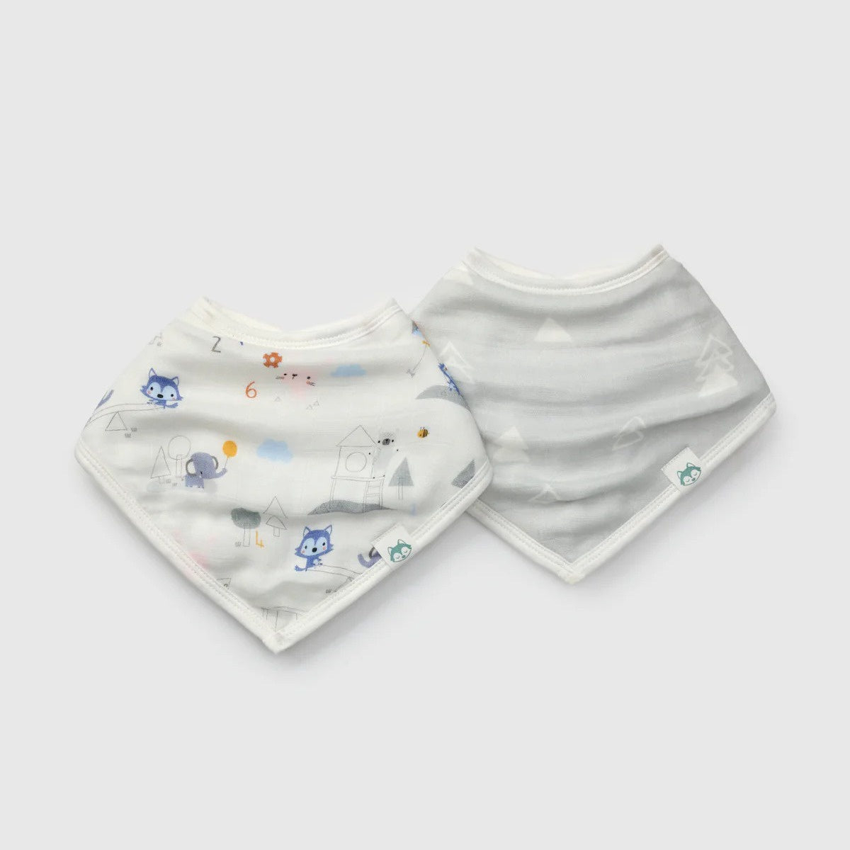 Loulou Lollipop Bandana Bib Set - Mini Mathletes