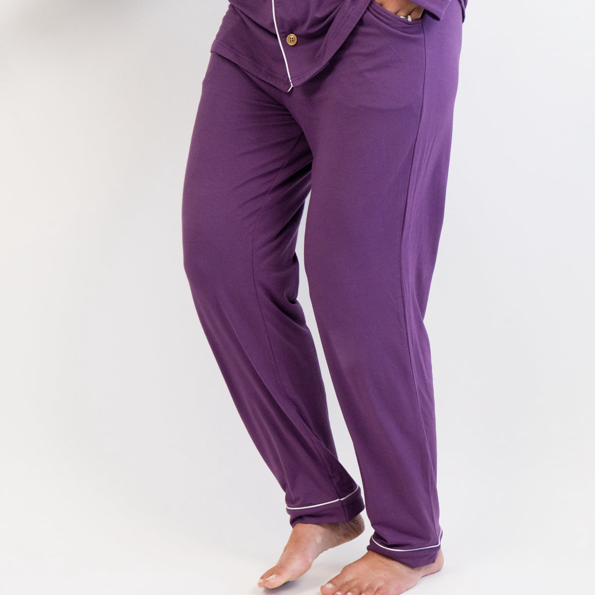 Women's Classic L/S PJ Set - Deep Plum