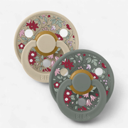 BIBS Pacifiers Liberty  De Lux Silicone 2pack - Chamomile Lawn Mauve