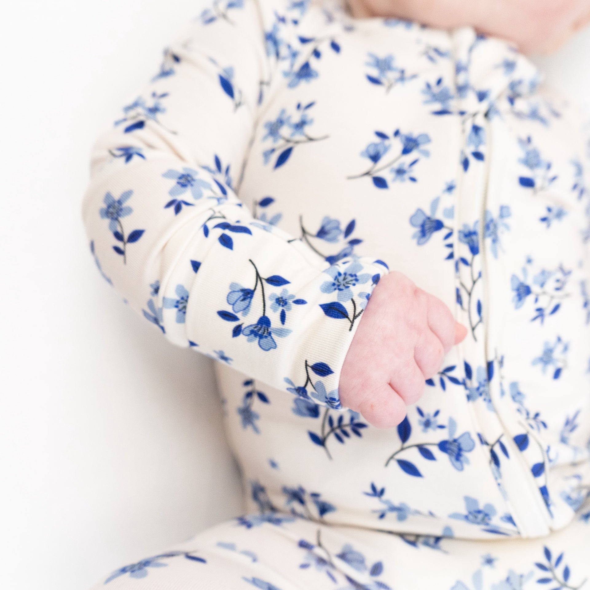 Footed Zipper Sleeper - Bluebells