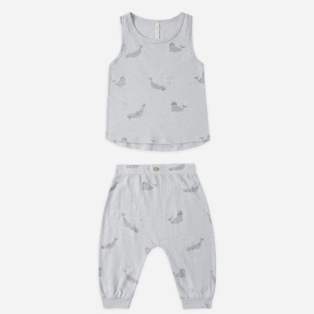Rylee + Cru Tank & Slouch Pant Set - Seals