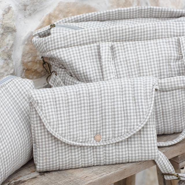 Quincy Mae Diaper Bag + Changing Mat - Sage