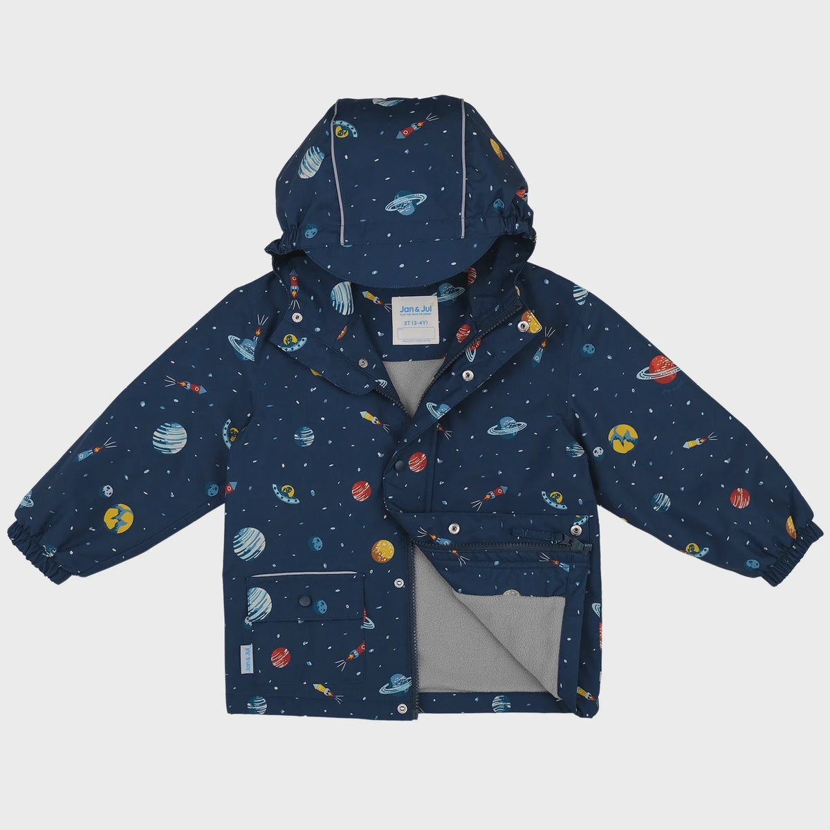 Jan & Jul Planet Cozy Dry Rain Jacket - Planet Patrol
