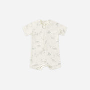 Quincy Mae Zip Short Sleeve Sleeper - Construction Trucks