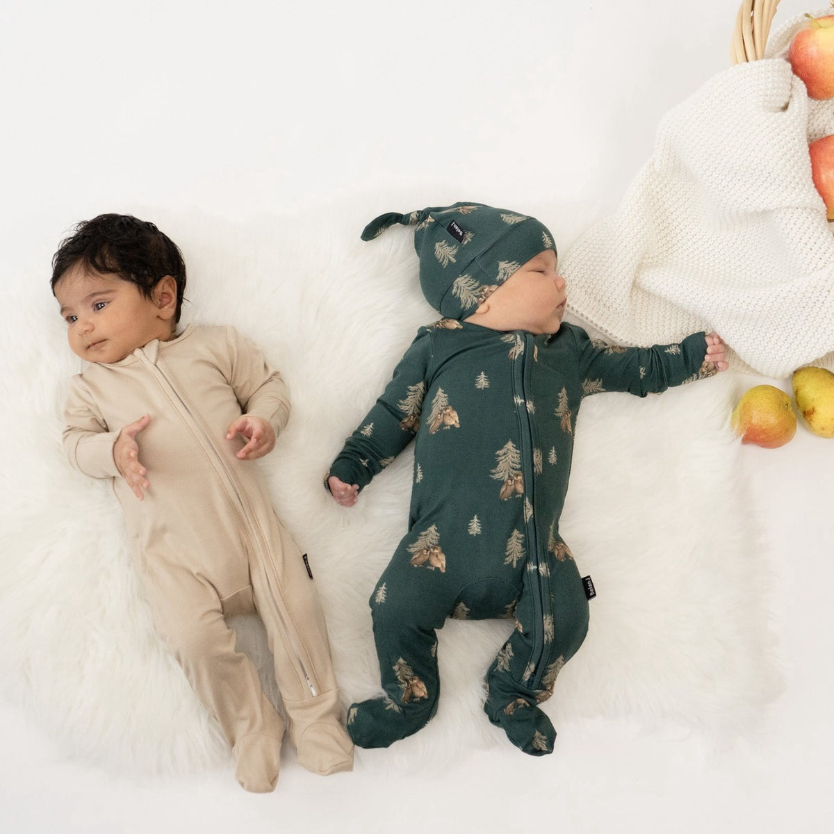 Footed Zipper Sleeper - Owls