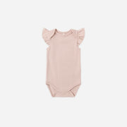 Quincy Mae Flutter Sleeve Bodysuit - Blush