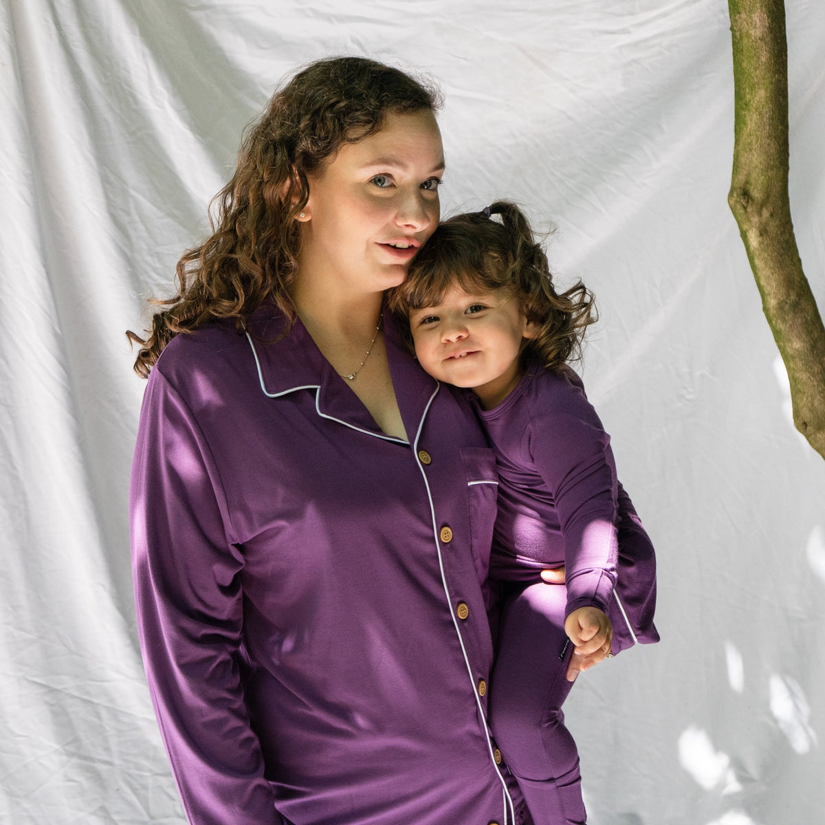 Women's Classic L/S PJ Set - Deep Plum