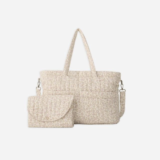 Quincy Mae Diaper Bag + Changing Mat - Wildflower Woven