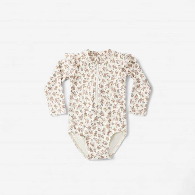 Quincy Mae Byron Rashguard One-Piece - Wildflower