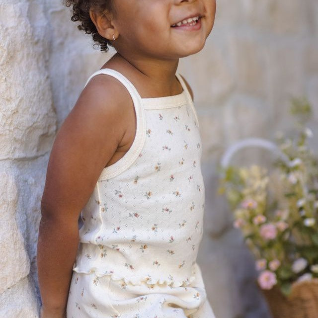 Quincy Mae Pointelle Tank + Shortie Set - Petit Fleur