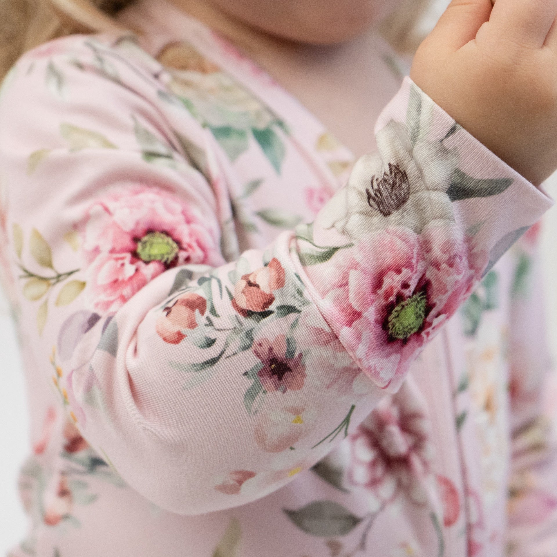 Sleeper with Fold-over Cuffs - Floral Bliss
