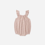 Quincy Mae Ribbed Ruffle Romper - Posy