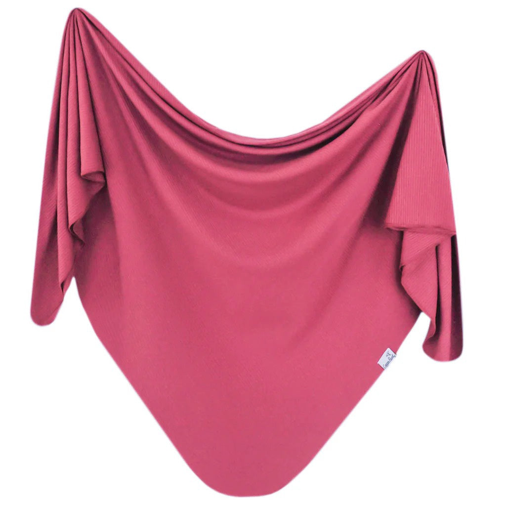 Copper Pearl Knit Swaddle Blanket - Berry