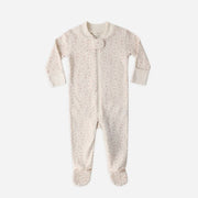 Quincy Mae Zip Longsleeve Footie - Ditsy