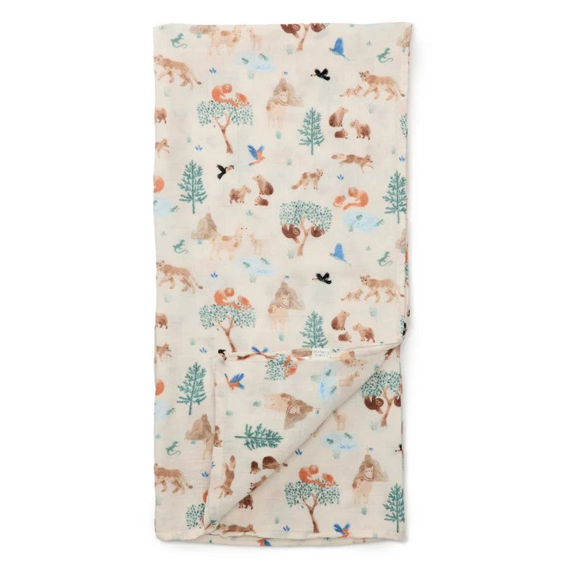 Loulou Lollipop Muslin Swaddle - Llama Adventures