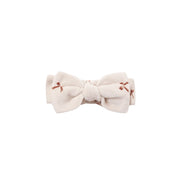 Quincy Mae Velour Bow Headband - Red Bows