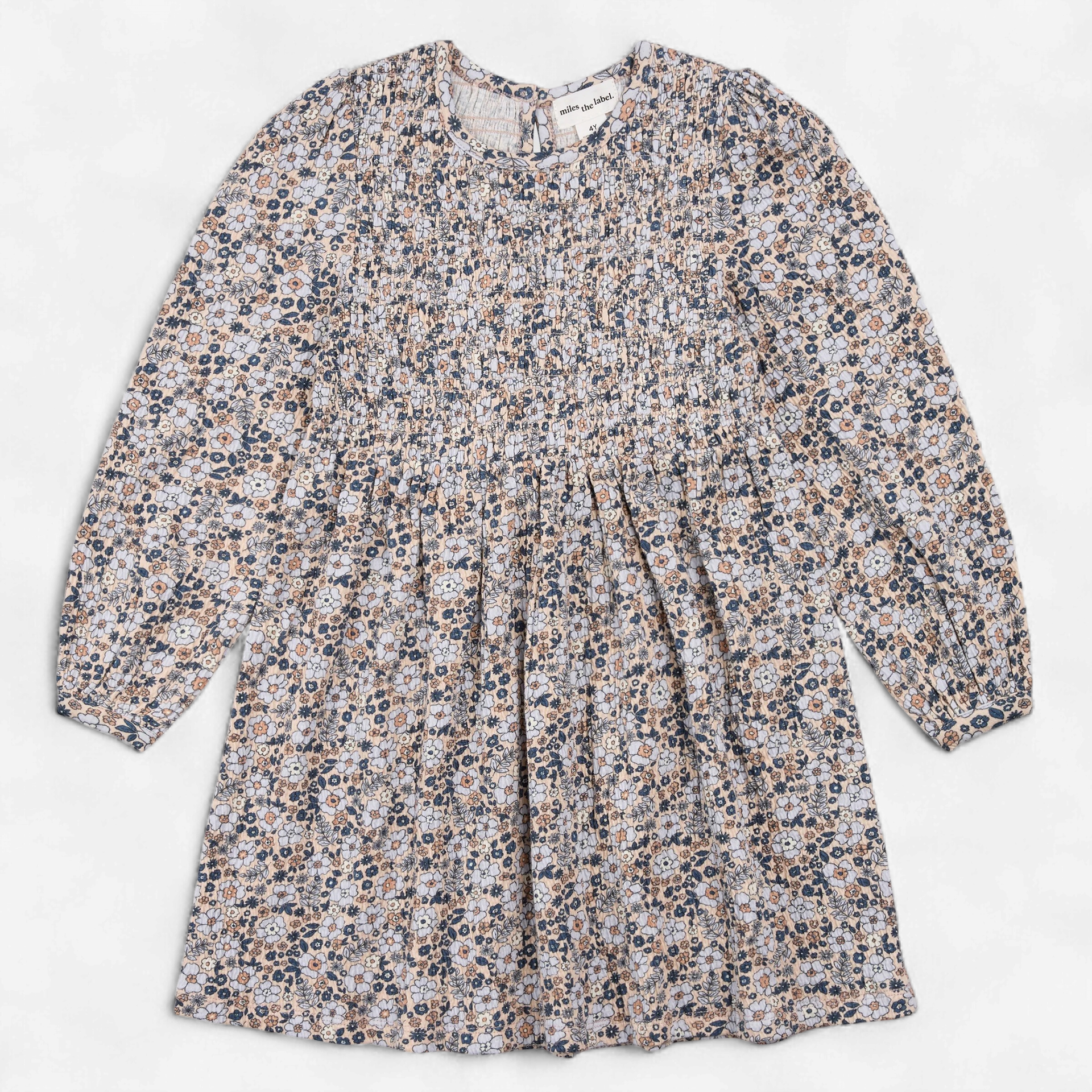 Miles the Label L/S Knit Dress - Vintage Flowers Print