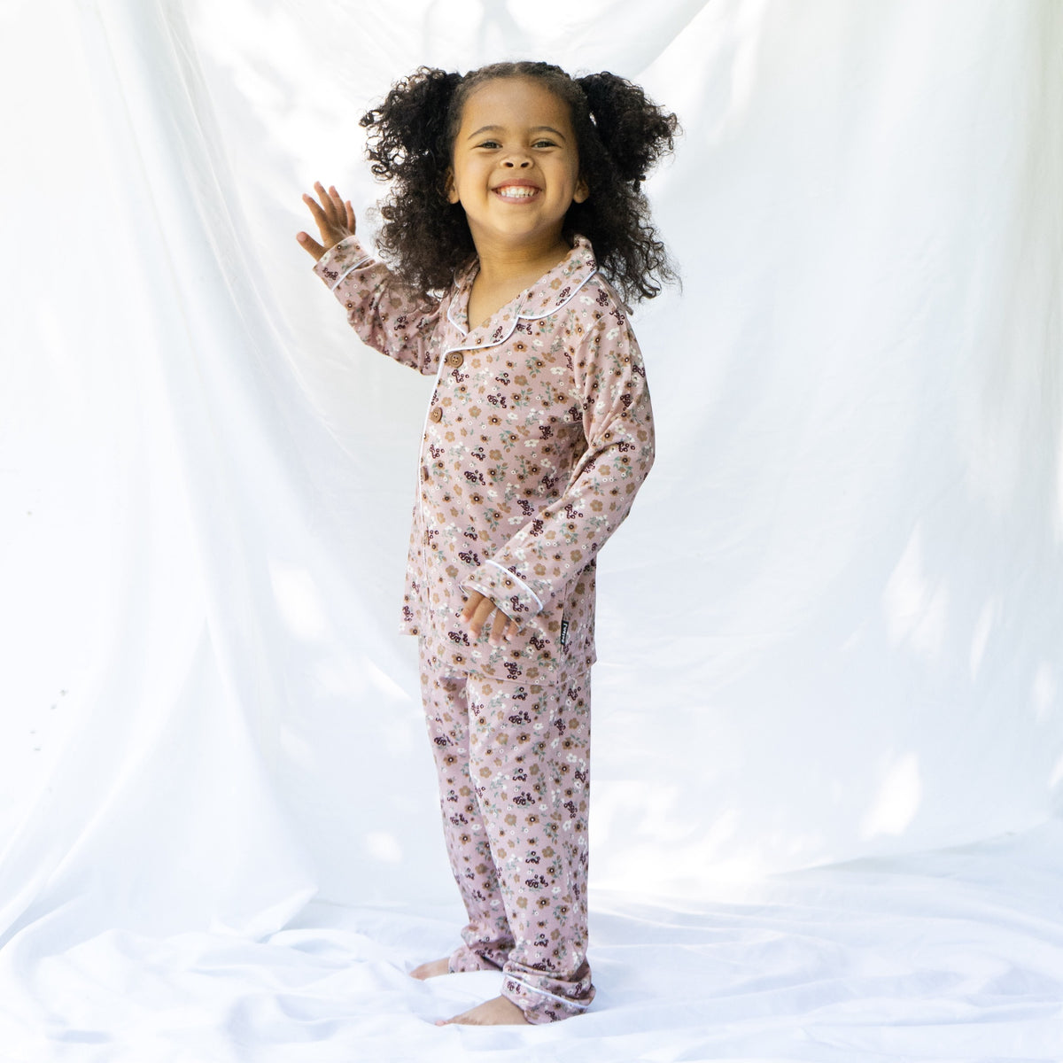 Kids Classic L/S PJ Set - Velvet Garden