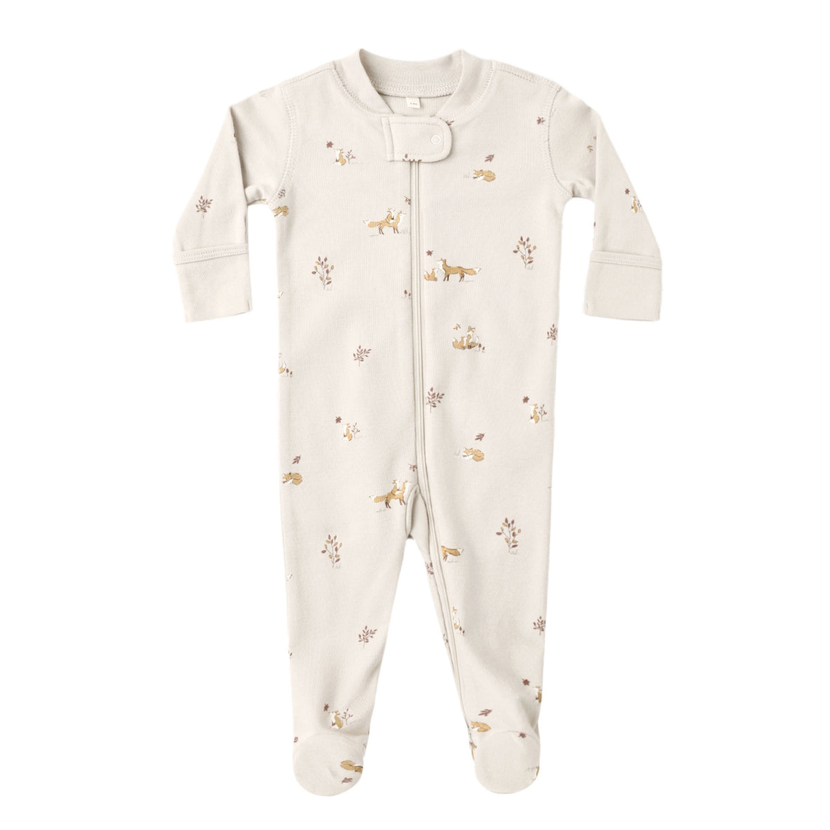 Quincy Mae Long Sleeve Zip Footie - Floret