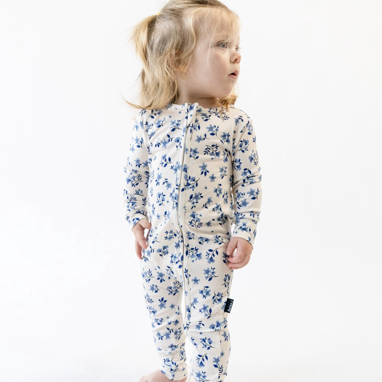 Footless Sleeper with Fold-over Cuffs - Bluebell