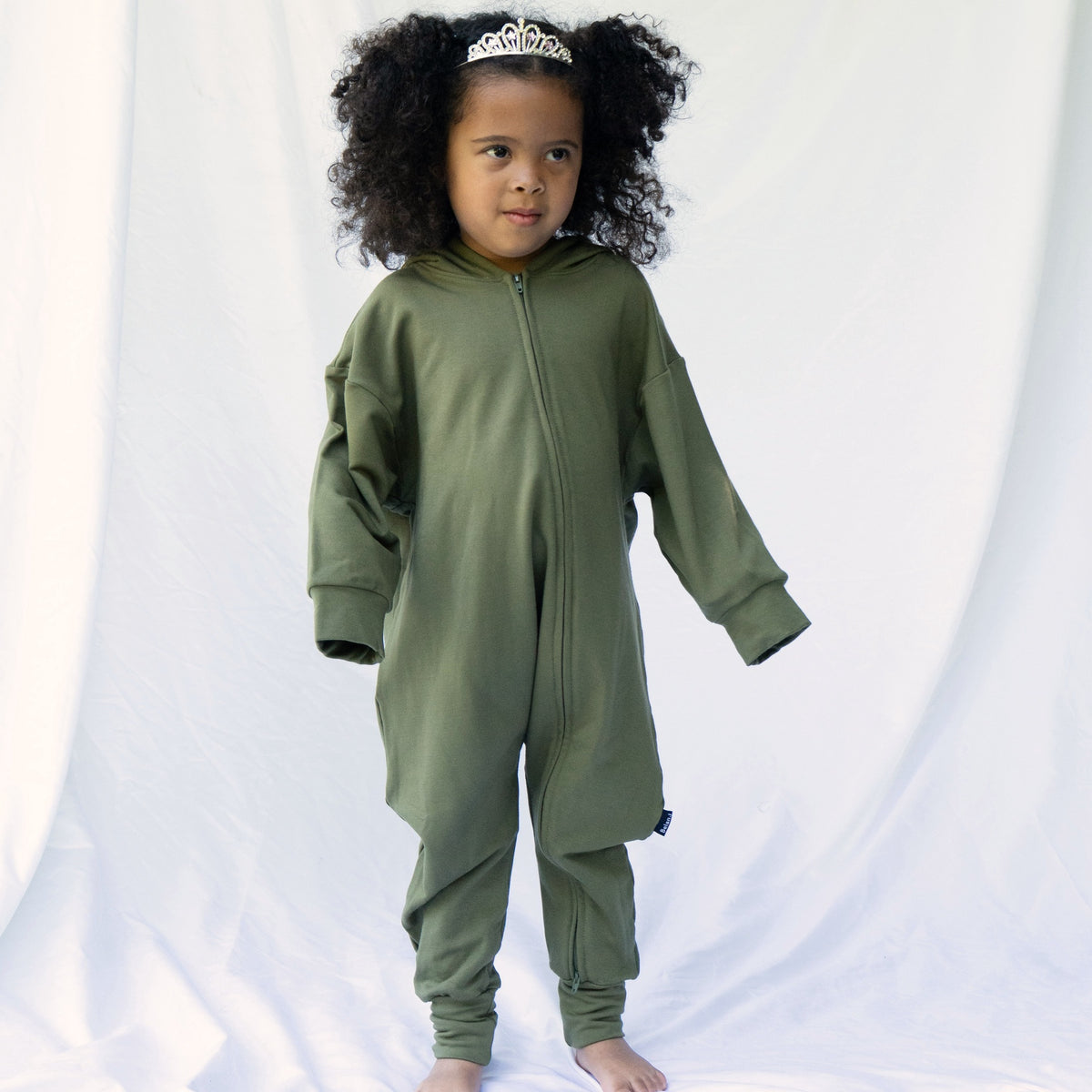 Hooded Jumpsuit - Pine