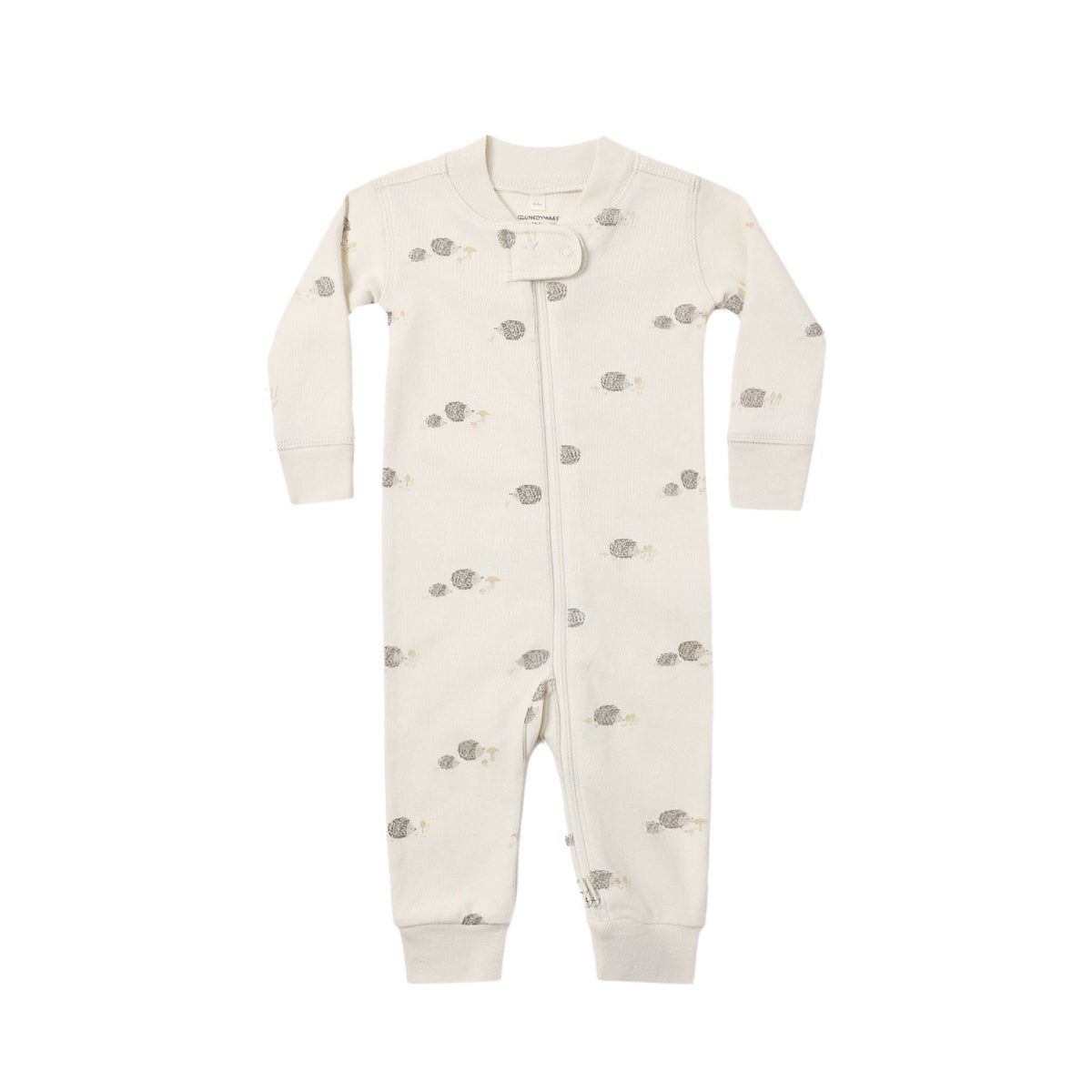 Quincy Mae Long Sleeve Zip Sleeper - Hedgehog
