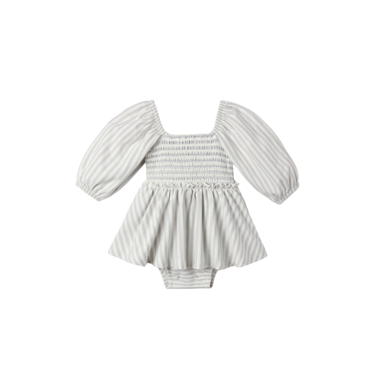 Quincy Mae Lainey Romper - Cloud Stripe
