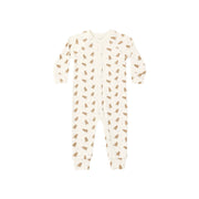 Rylee + Cru Organic Long John Pajamas - Gingerbread