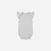 Quincy Mae Flutter Sleeve Bodysuit - Sky