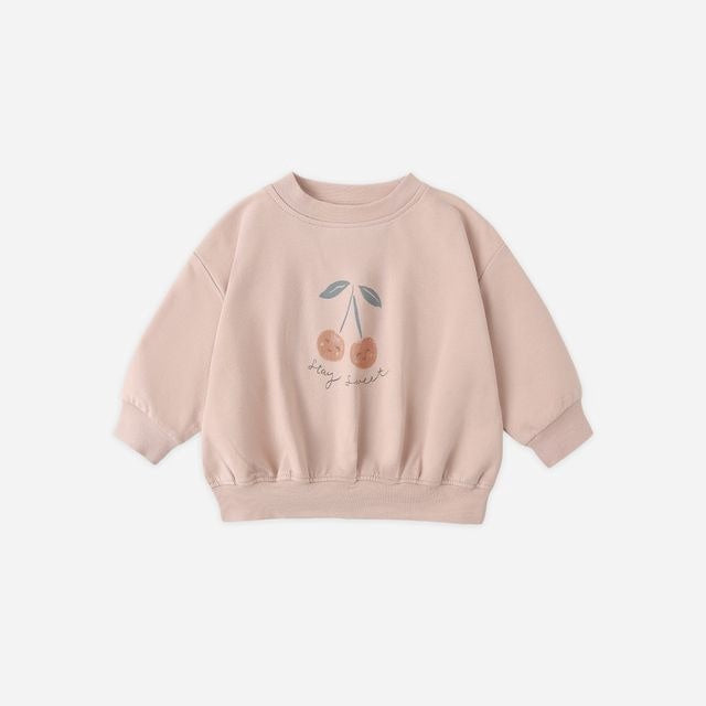 Quincy Mae Relaxed Sweatshirt - Cherry