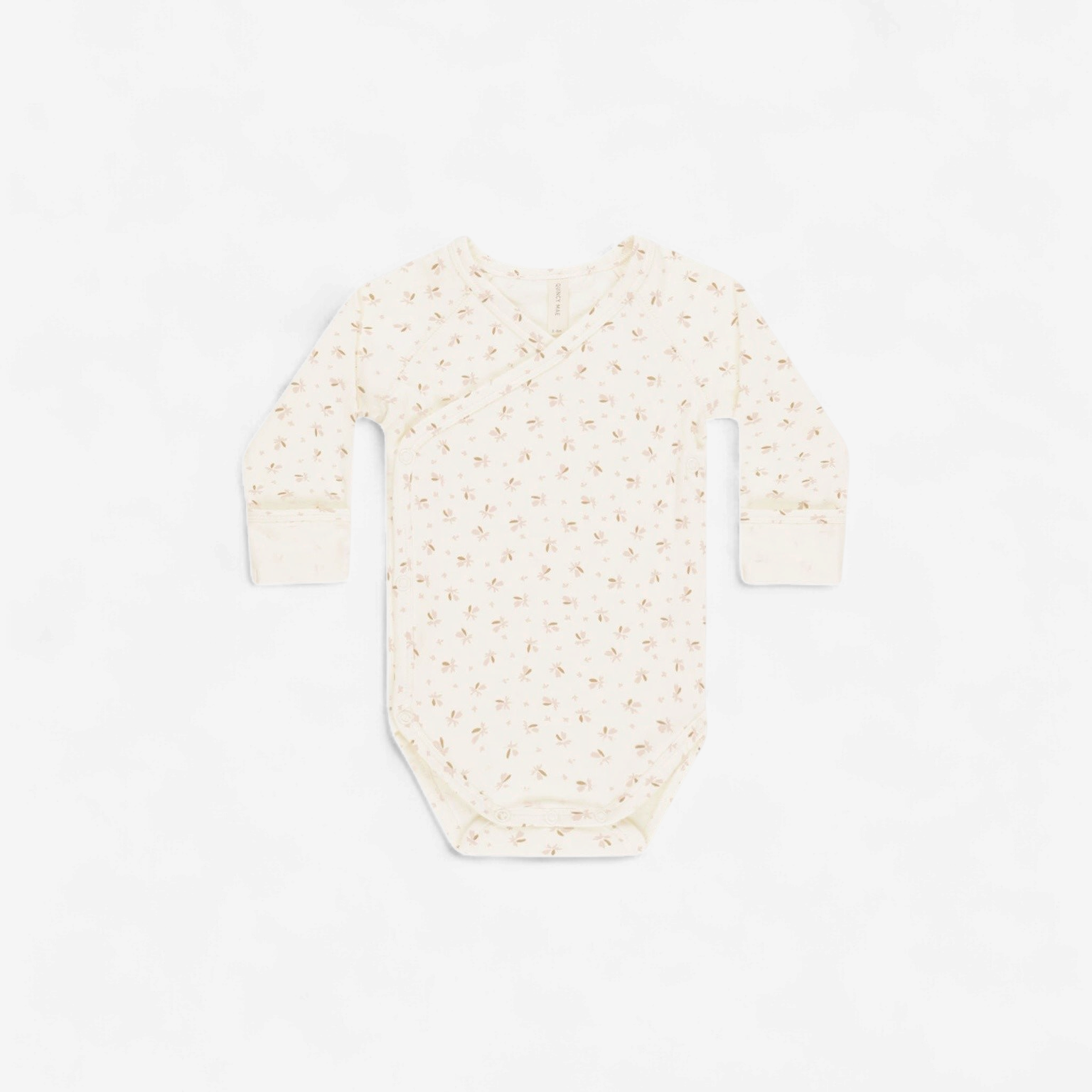 Quincy Mae Side Snap Bodysuit - Fleur