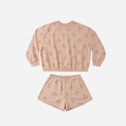 Rylee + Cru Summer Terry Set - Cherry Bows