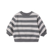 Quincy Mae Oversized Crew Sweatshirt - Midnight Stripe