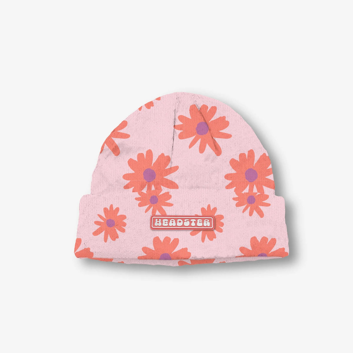 Headster Kids Painted Flowers Beanie - Rosado