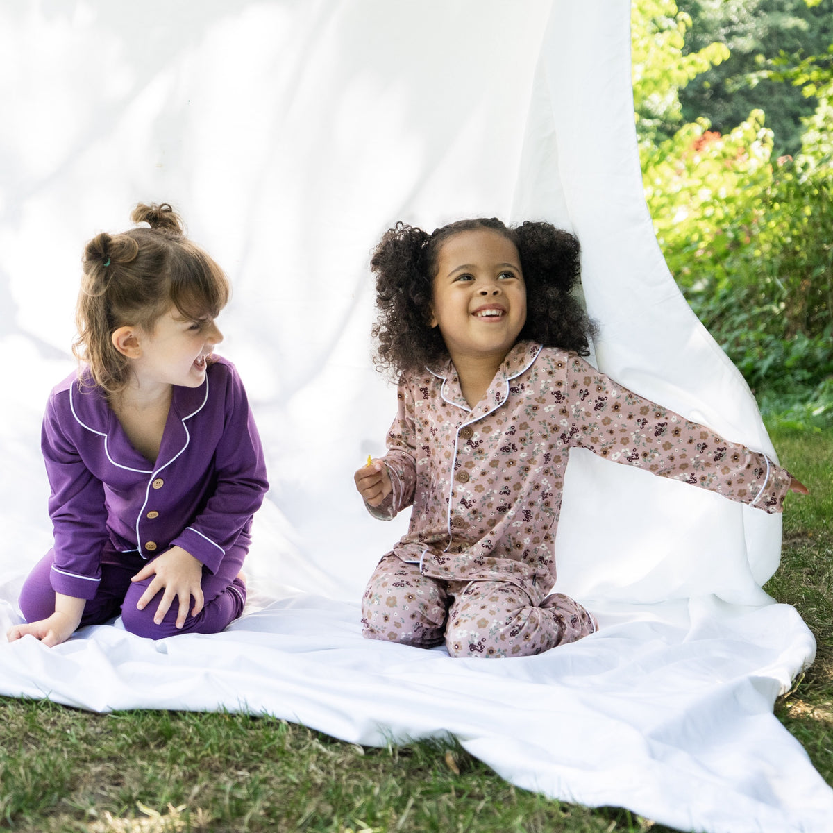 Kids Classic L/S PJ Set - Velvet Garden